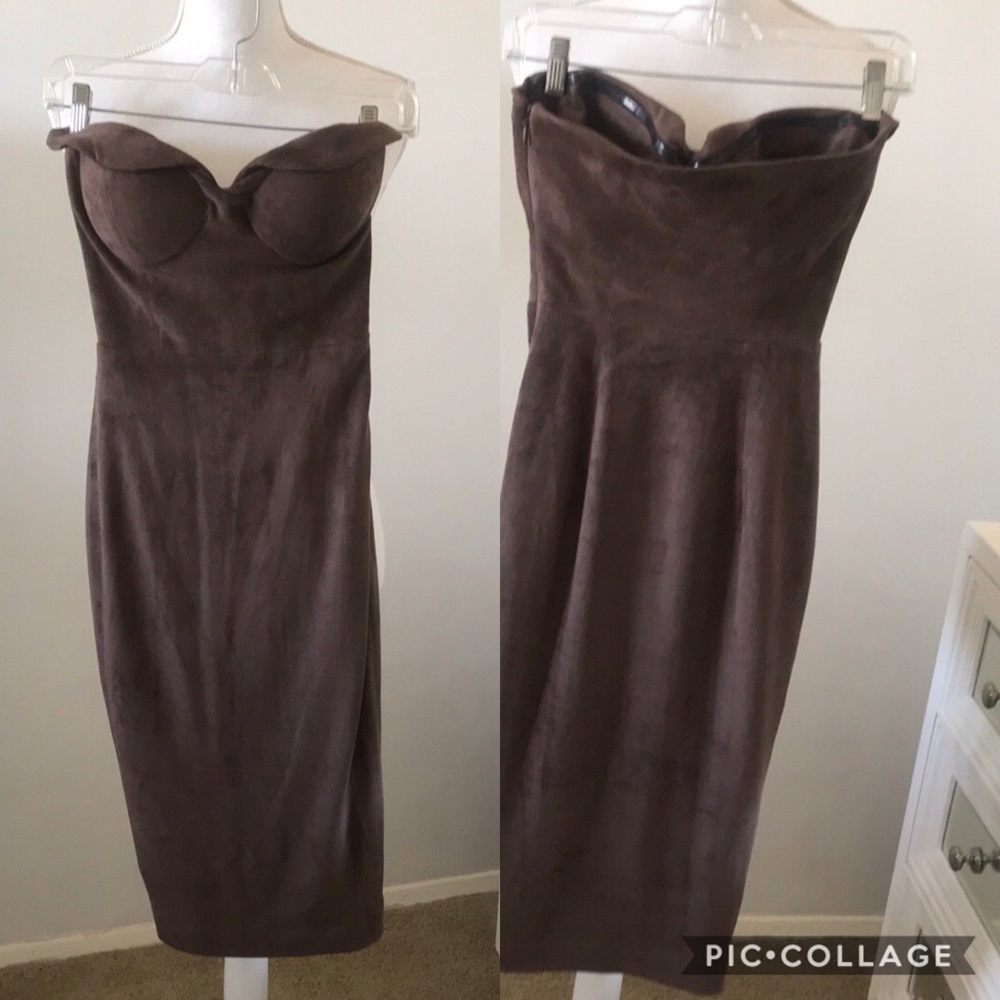 New House of CB Classic strapless pencil dress